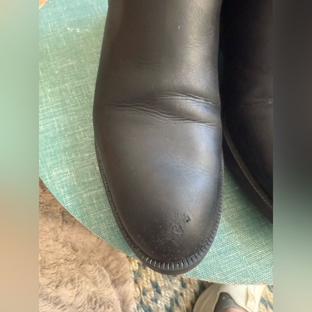 Emanuele Crasto Tall Black Leather Riding Boots Made in Italy EU 39 US 8 - Picture 10 of 10